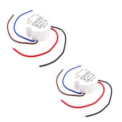 Makergroup 12V LED Power Supply Driver, IP67 Waterproof Constant Voltage Transformer, 120VAC to 12V DC Converter for LED Strip Lights Cabinet Lights and G4, MR11, MR16 Light Bulbs 15W 2-Pack