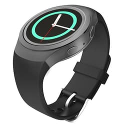 MoKo Watch Band Compatible with Samsung Gear S2, Soft Silicone Replacement Sport Band fit Gear S2 (SM-R720 / SM-R730 ONLY) Smart Watch, NOT FIT S2 Classic (SM-R732 & SM-R735), NOT FIT Gear Fit2, Black