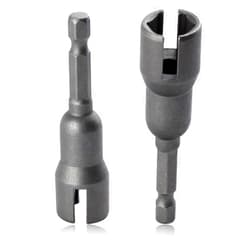 SPEEDWOX 2PCS Power Wing Nut Driver Set 1/4 Inch Hex Shank Steel Drills Bits Wing Nuts Drill Bit Socket Wrenches Tools Slot Set For Panel Nuts C Hook Bolts Eye Screws Q-Hanger
