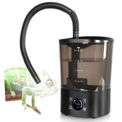 REPTI ZOO 4L Reptile Fogger Mister, Reptile Humidifier with Integrated Water Tank Design for Reduced Leaking, Ultra Quiet Terrariums Digital Tank Timing Humidifier, Intermittent Humidification Fogger