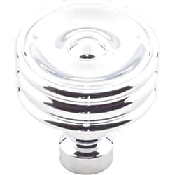 Top Knobs Brixton Ridged Knob 1 1/4 Inch Polished Chrome