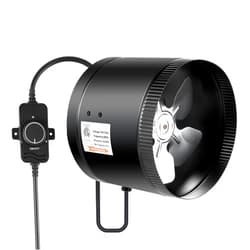 iPower 8 Inch Inline Booster Duct Fan with Speed Controller, 430 CFM Exhaust Fan HVAC Ventilation Duct Blower for Bathroom, Kitchen, Basement, Attic and Grow Tent