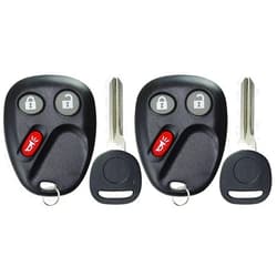 KeylessOption Keyless Entry Remote Car Key Fob and Key Replacement for LHJ011 (Pack of 2)