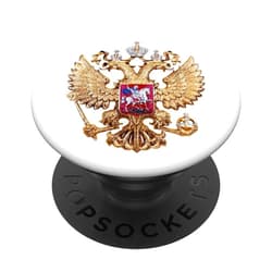 Russia Arms Of Coat Accessoires Proud Soviet Russia Arms Of Coat Russian Emblem Flag Gift PopSockets PopGrip: Swappable Grip for Phones & Tablets