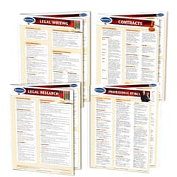 Paralegal Charts and Guides - 4 Chart Bundle - Law and Legal Studies Quick Reference Charts by Permacharts