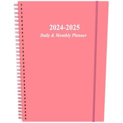 Heveboik 2024-2025 Daily & Monthly Planner, One Page Per Day, A4 Daily Planner 2024-2025 from July 2024 to June 2025, Planner 2024-2025 with Flexible Cover, Tabs, Strong Twin-Wire Binding, Inner Pocket, 8.5