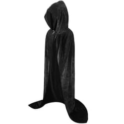 Hillban Kids Adults Long Hooded Cloak Velvet Cape Witch Costume Halloween Costumes Cosplay Robe for Kids Youth Women Men