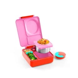 OmieBox Bento Box for Kids - Insulated Bento Lunch Box with Leak Proof Thermos Food Jar - 3 Compartments, Two Temperature Zones (Single) (Packaging May Vary) One Size