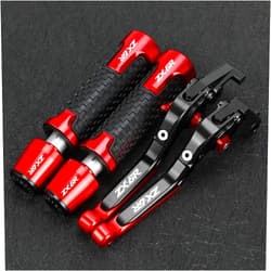 MINGMEISMU Clibrv Motorcycle Grips Adjustable Folding Clutch for Kawasaki Ninja ZX6R 2007-2016 Adjustable Accessories Motorcycle Brake Clutch Levers Handlebar Handle Grips Ends Caps ZX-6R(RED)