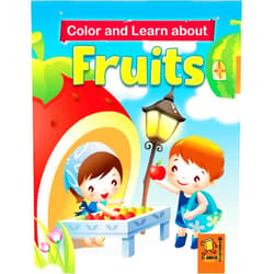 Dar Al-Amir for Publishing Color and Learn about Fruits: Coloring Book for kids girls and boys Ages 4-8 - learn the name of fruits