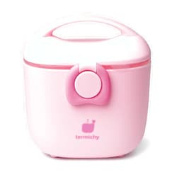 Termichy Baby Formula Dispenser, Portable Milk Powder Dispenser Container with Carry Handle and Scoop for Travel Outdoor Activities with Baby Infant, 8.8OZ, 0.55LB, 250g (Light Pink)