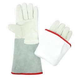 Ufurty Cryogenic Gloves Waterproof Liquid Nitrogen Protective Cowhide Gloves Low Temperature Resistance Safety Work Gloves By Rely2016 (36cm/13.8'')
