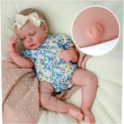 SCOM Reborn Baby Dolls Silicone Full Body 20 Inch Realistic Newborn Dolls, Real Life Reborn Dolls Anatomically Correct Dolls That Look Real Sleeping Babies for Kids Age 3+
