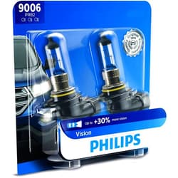 Philips Automotive Lighting Philips 9006 Vision Upgrade Headlight Bulb with up to 30% More Vision, 2 Pack Cool White