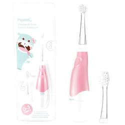 Papablic BabyHandy 2-Stage Sonic Electric Toothbrush for Babies and Toddlers Ages 0-3 Years, Pink