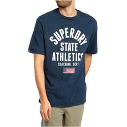 Superdry Men's Athletic ESS T-Shirt, Bradley Navy
