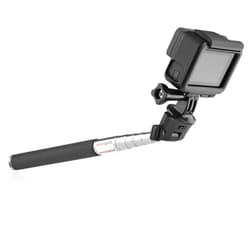 Circuit City Extendable Waterproof Selfie Stick | Extra-Long 42” Extending Monopod with Lanyard | Steel Telescoping Hand Grip Pole for GoPro and Other Action Cameras