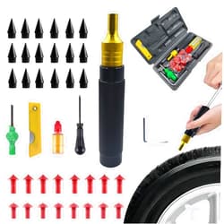 famobay Professional Mushroom Tire Plug Kit –Heavy Duty Tubeless Tire Repair Set for Motorcycles, Cars, Trucks, ATVs & Tractors | Quick & Durable Roadside Flat Fix Solution