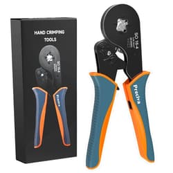 Preciva Wire Ferrule Crimping Tool, Preciva AWG 28-5 (0.08-16mm²) Square Jaw Wire Crimping Pliers Self-Adjustable Ratchet Ferrule Terminals Crimper for Wire Terminals Cables End-sleeves