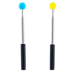 Phewa 2pcs Telescopic Teacher Pointer for School Teaching,Conference Presentation, Retractable Pointer Stick with Soft Grip Handles (Yellow, Green)