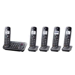 Panasonic KX-TGE645M ( 5 Handsets ) Cordless Phone With Digital Answering System ( Expandable ) DECT 6.0 (Renewed)