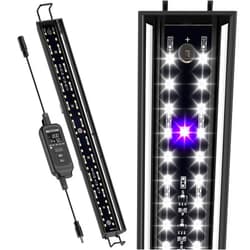 REPTITRIP 16-INCH LED UVB Light for Reptiles, LED Reptile Light Fixture Controller with Dimming and 4 UVI Modes, 14W Aluminum UVA UVB Lamp for Turtles, Snakes, and Bearded Dragons, 6500K