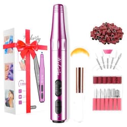 WEKENG Cordless Nail Drill File Kit: Portable Electric Manicure and Pedicure Set for Gel Acrylic Nail - Professional Buffer Tool for Toenail - Dip Powder Nail Dremel Grinder Polish Cuticle Remover Machine