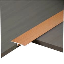 LSMKKA Flat Transition Strip for Flooring, Metal T Molding Floor Trim/Gap Cover/Cinch Seam Cap Wide 40mm, Wood Grain Effect Thresholds Ramp for Bedroom Doorway Clearance