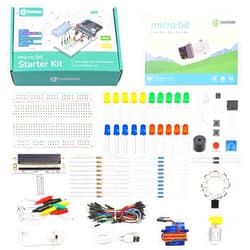 EF ELECFREAKS ELECFREAKS microbit Starter Kit for Kid 24 Accessories Micro:bit Basic Coding Electronics Kit, STEM Educational DIY Experiment Kit, Electric Circuit Learning with Guidance Manual(Without Micro: bit)