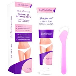 ELIAGLOW Hair Removal Cream for Women and Men : Sensitive Depilatory Cream for Bikini, Private Areas, Pubic, Body, Legs, and Underarms - Gentle Formula for All Skin Type