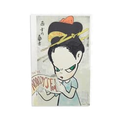 DLQJHAJ Nara Yoshitomo Nobody's Fool Oil Painting Poster Canvas Wall Art Poster For Room Aesthetic And Decor Canvas Painting Wall Art Poster for Bedroom Living Room Decor 12x18inch(30x45cm)