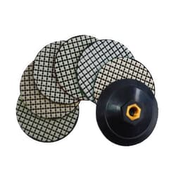 NOLLAM Polishing Pad 6 Pcs 4 Inch Dry Polishing Pad 100mm Flexible Diamond Polishing Pads Marble Granite Stone Wall 4