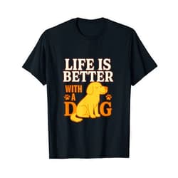 Dog Mom and Dad Das Leben ist besser mit einem Hund - Gassi Motif T-Shirt