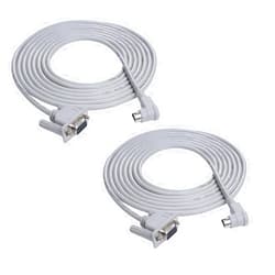 UCCKEYI 2PCS 1761-CBL-PM02 PLC Cable Replacement for Allen Bradley MicroLogix 1000 1200 1500 with 8 Pin Round and 90 Degree End