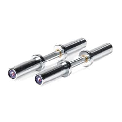 Titan Fitness Pair 20in Loadable Olympic Dumbbell Bars, 400 LB Capacity Each, Knurled Handles for Home Gym Strength Training