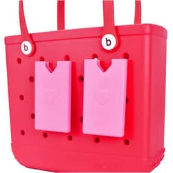 Angilifan Phone Holder Charm Accessory Compatible with Bogg Bags, Leaving Your Phone and Wallet Free and Within Reach on Your Handheld Beach Bag（Pink-for Bogg, 2Pcs）