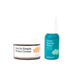 KraveBeauty Hydration Duo, Great Barrier Relief + Oat So Simple, Skin Soothing Serum & Everyday Squalane Moisturizer, Hydrating and Calming Skincare Duo, Vegan & Cruelty Free, 1.52 fl oz 2.7 fl oz