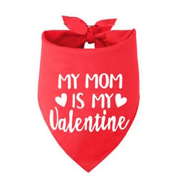 PICKUPIK Valentines Dog Bandana, Red Pet Valentine Scarf for Medium Large Dogs