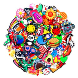 Chionwen 30,50,100Pcs Random Shoe Charms for Clog Decoration, Cute Cartoon Charms Accessories for Gift