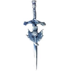 AAR Thistle Badge Kilt Pin Chrome & Antique Plated Finish Highland Wear Kilt Accessory