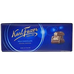 Karl Fazer Blue Original Finnish Milk Chocolate Bar, 200g, Made in Finland