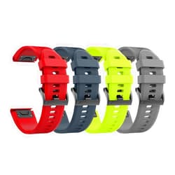 Notocity Compatible Garmin Fenix 5X Watch Bands 26mm Silicon Watch Strap for Garmin Fenix 5X/Fenix 5X Plus/Fenix 3/Fenix 3 HR for Men Women (Slate/Green/Grey/Red)