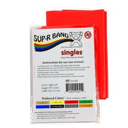 CanDo 10-6302 Sup-R Latex Free Exercise Band, 5' Length, Light, Red-Light