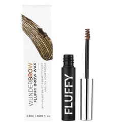 WUNDERBROW Fluffy Brow Wax, Vegan and Cruelty-Free Eyebrow Wax With a Waterproof Long Lasting Hold, Enriched with Jojoba and Argan Oil (Black/Brown)