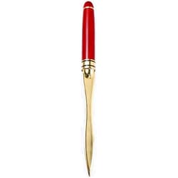 Juroicessry Gold Letter Opener Creative Portable Cut Paper Tool Wooden Handle Letter Student Stationery DIY Crafts Tool Envelopes Opener