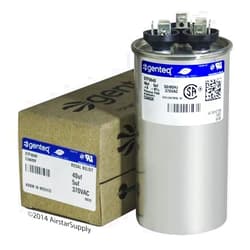 Genteq GE Z97F9849 - 40 + 5 uf MFD 370 Volt VAC Genteq Replacement Round Dual Run Capacitor