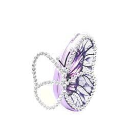 OXYPLAY Women's Diamond Butterfly Shaped Handbag, Novelty Sparkling Rhinestone Evening Bag, Luxury Glitter Crystal Clutch for Party