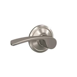 Schlage F10 MER 619 Merano Door Lever, Hall & Closet Passage Lock, Satin Nickel