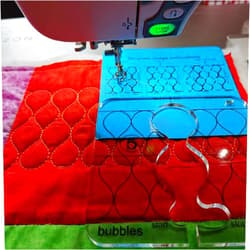 HONEYSEW Free Motion Quilting Template Series 5 with Quilting Frame for Domestic Sewing Machine Ruler (Bubble Border Template)