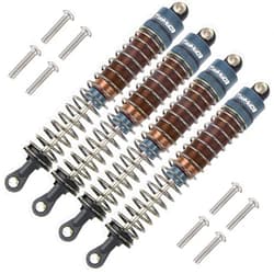 TOOMOD 1/10 100mm RC Oil filled Shock Absorbers kit for Tamiya Bullhead SuperClod Buster TRX4 Axial SCX10 D90 Crawler Buggy Car Upgrades Replace Parts (Grey)